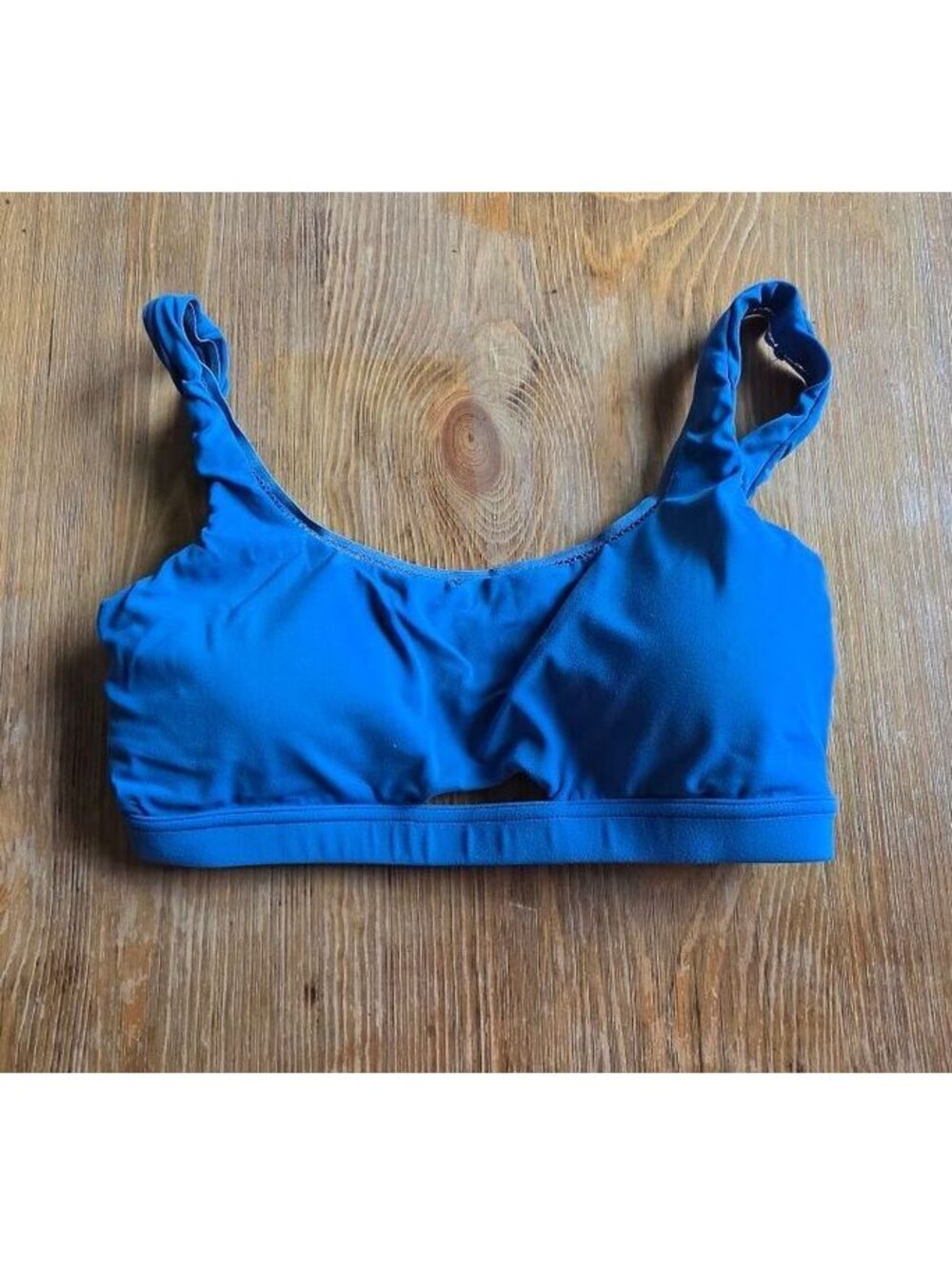 Halara Women's Medium Blue Ruched Strap Sports Bra Athletic Bralette